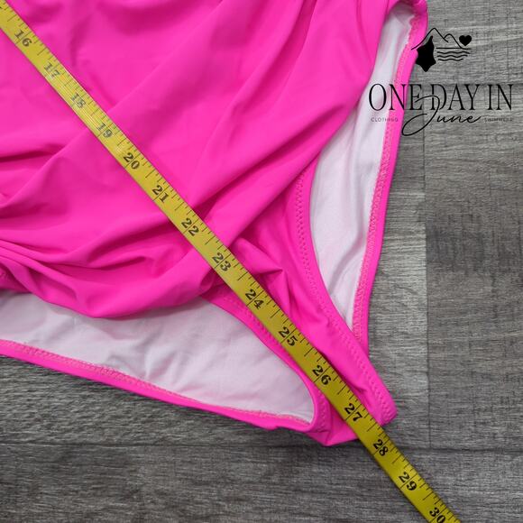 Blooming Jelly Ruffle Shoulder Tummy Control One Piece Swimsuit Size S - Picture 5 of 6